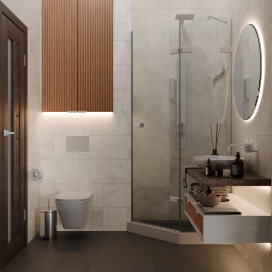 TREND DOOR GK-862AG135ONE-01 белый матовый стекло бесцветное #4
