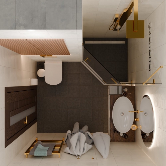 TREND DOOR GK-862AG135ONE-01 золотой гальванический стекло бесцветное #5