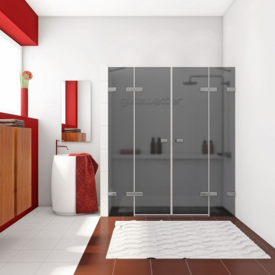 TREND DOOR GK-864TWO хром матовый стекло графитовое матовое