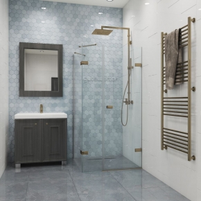 TREND RECTAN GK-863CP бронзовый стекло выбеленное